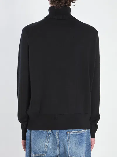 Ami Alexandre Mattiussi Ami Paris Ami De Coeur Merino Wool Turtleneck Sweater