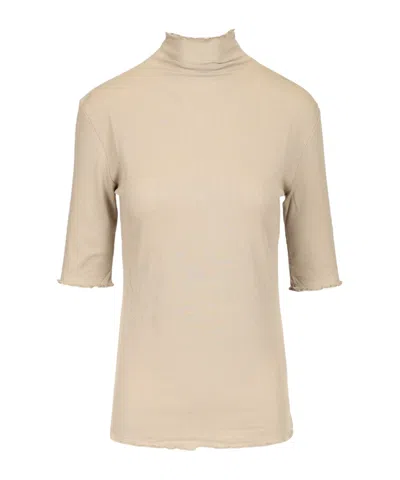 Filippa K Ribbed Turtleneck T-shirt Grey In Neutral