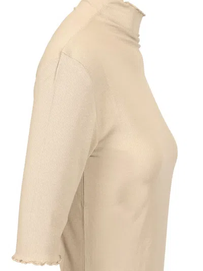 Filippa K Ribbed Turtleneck T-shirt Grey In Neutral