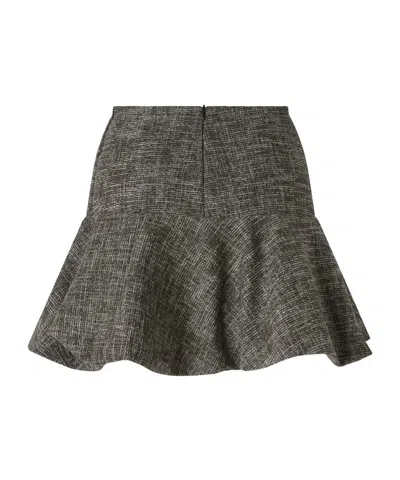 Pinko Gonna Hot Dogs Mini In Flanella Tweed In Gray