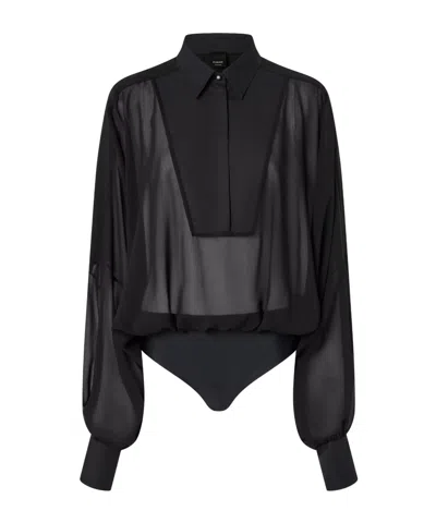 Pinko Long-sleeved Jumpsuit In Black