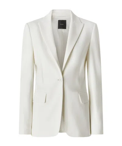 Pinko Equilibrata Linen Blazer In White