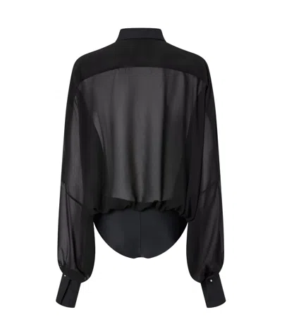 Pinko Long-sleeved Jumpsuit In Black
