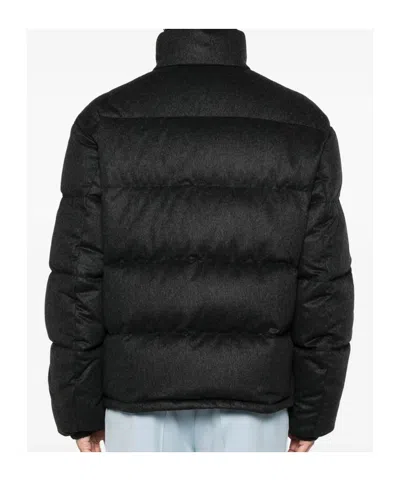Prada Mens Black Medium-weight Re-nylon Down Jacket In Black