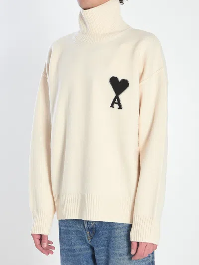 Ami Alexandre Mattiussi Ami Paris De Coeur Turtleneck Sweater