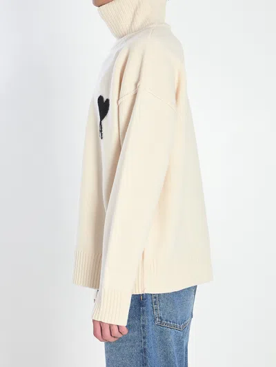 Ami Alexandre Mattiussi Ami Paris De Coeur Turtleneck Sweater