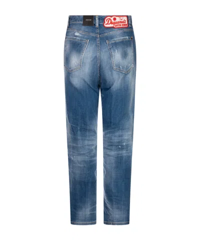 Dsquared2 Straight Distressed Jeans In Blue