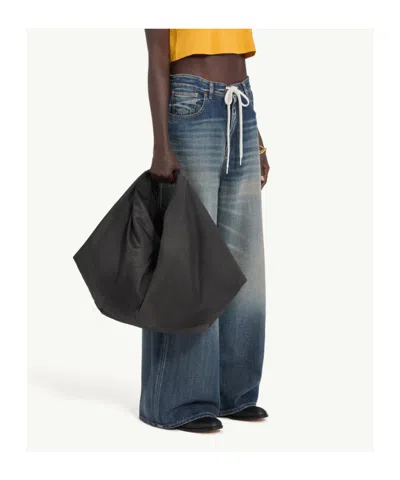 Mm6 Maison Margiela Drawstring Wide-leg Jeans