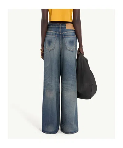 Mm6 Maison Margiela Drawstring Wide-leg Jeans