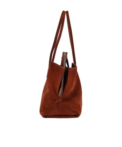 Attico Rectangular Suede Finish Double Handles Shoulder Bag