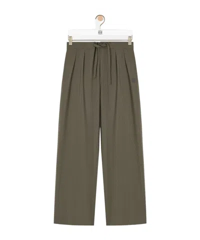 Loewe Drawstring Casual Pants In Green