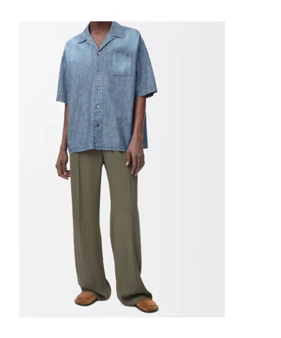 Loewe Drawstring Casual Pants In Green