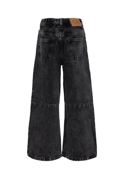Mm6 Maison Margiela Kids Straight Jeans In Black