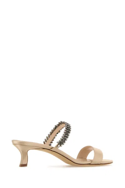 Manolo Blahnik Open Round Toe Sandals