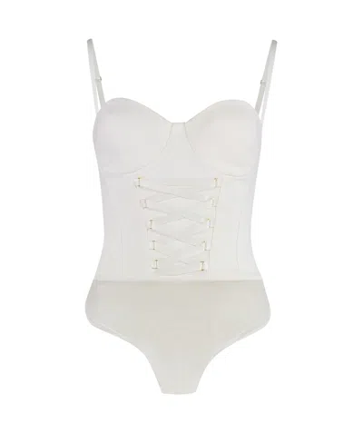 Elisabetta Franchi Criss-cross Crepe Bodysuit