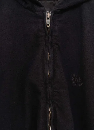 Balenciaga Hooded Zip-up Jacket For Men In Black