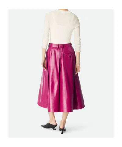 Bottega Veneta Culotte En Cuir Brillant In Purple