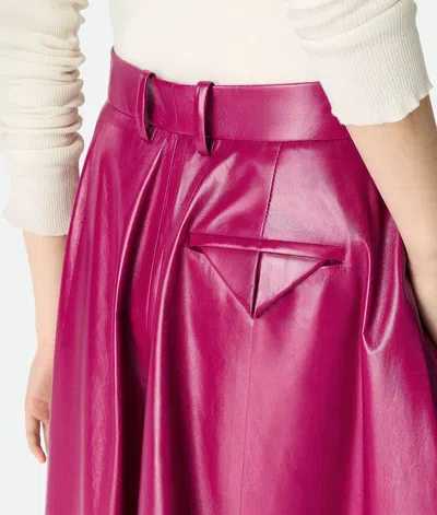 Bottega Veneta Culotte En Cuir Brillant In Purple