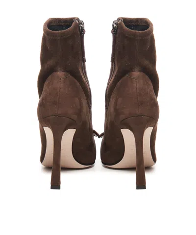 Roger Vivier Square Buckle Suede Ankle Boots