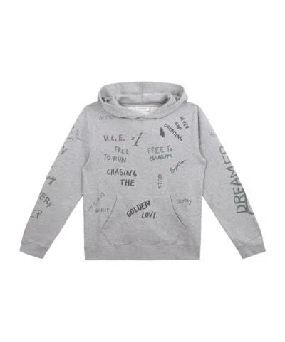 Golden Goose Printed Fleece Hoodie In Gray
