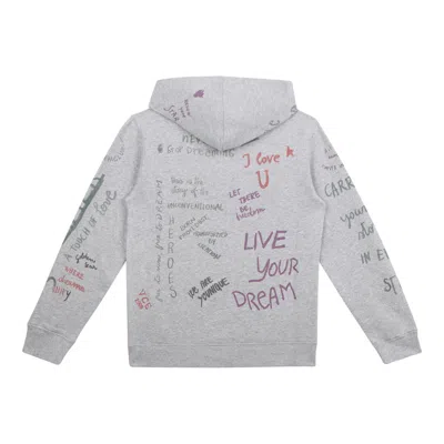 Golden Goose Printed Fleece Hoodie In Gray