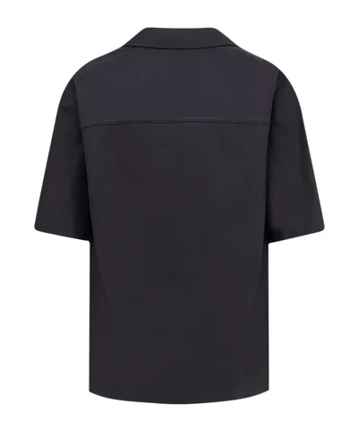 Gucci Classic Short-sleeve Cotton Shirt In Black