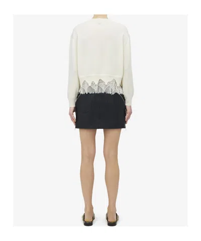 Alexander Mcqueen Women's Cobweb Lace Shrunken Cardigan In Ivory