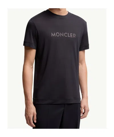 Moncler Logo Crewneck T-shirt In Blue