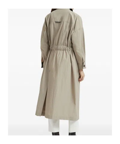 Brunello Cucinelli Trench Coat Belted Back Vent