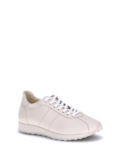 The Row Nappa Leather Low-top Sneakers In Neutral