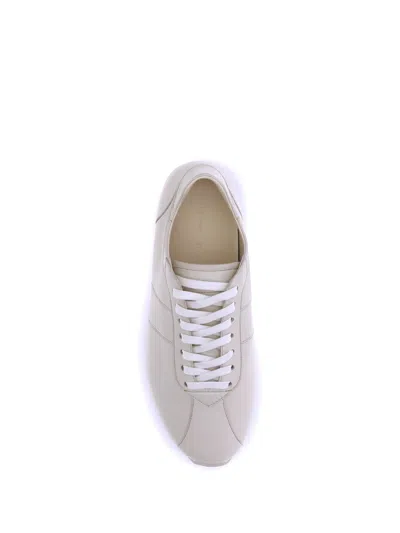 The Row Nappa Leather Low-top Sneakers In Neutral