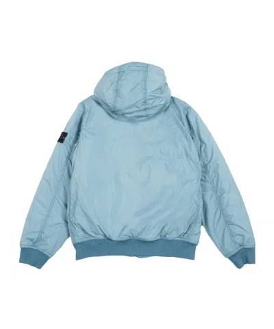 Stone Island Hooded Jacket In Blue