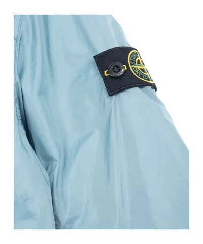 Stone Island Hooded Jacket In Blue