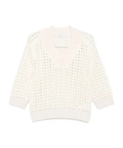 Peserico V-neck Open-knit Sweater