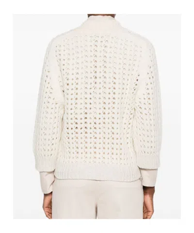 Peserico V-neck Open-knit Sweater