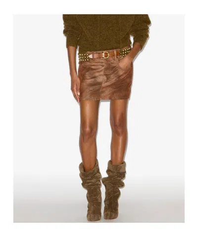 Isabel Marant Étoile Isabel Marant Etoile Women Kimmy Mini Skirt In Brown