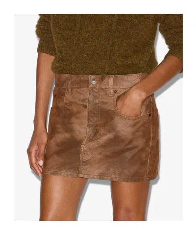 Isabel Marant Étoile Isabel Marant Etoile Women Kimmy Mini Skirt In Brown