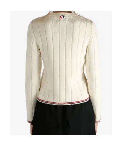 Thom Browne Long-sleeve Sweater In White