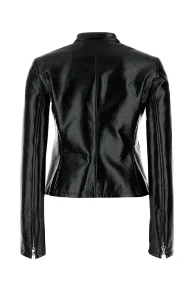 Courrèges Courreges Black Stretch Vynil Jacket In Black