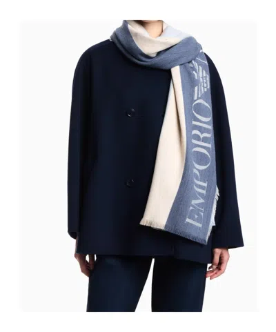 Emporio Armani Stole With Multicoloured Vertical Bands