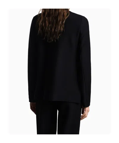 Emporio Armani Long Sleeve Casual Jacket In Black