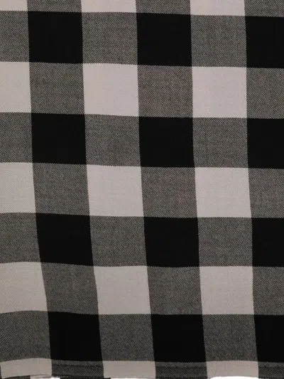 Rick Owens Plaid Scarf In Black