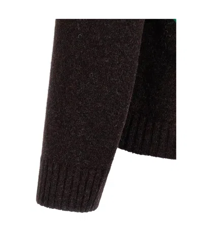 Moschino Wool Crew Neck Sweater With Graphic Design