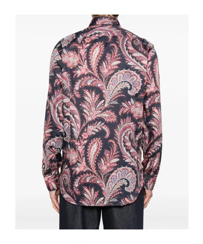 Etro Shirt Paisley Pattern Button-down Collar In Multi
