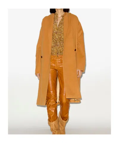 Isabel Marant Elise Coat In Brown