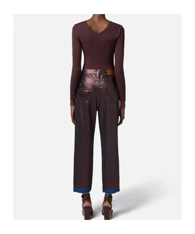 Elisabetta Franchi Bodysuit In Jersey Fabric With Laces