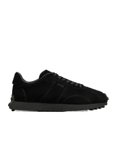 Tod's Suede Sneakers In Black