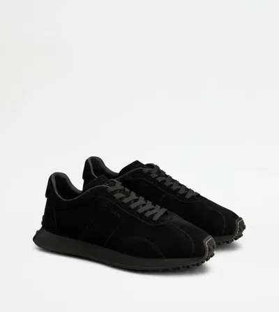 Tod's Suede Sneakers In Black