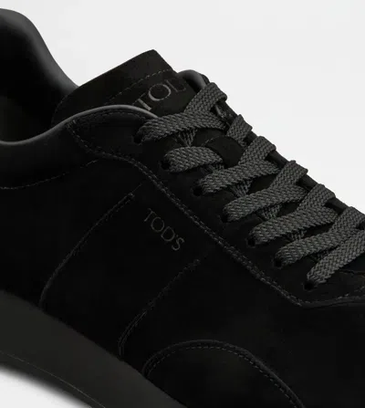 Tod's Suede Sneakers In Black