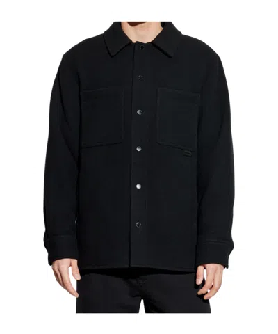 Canada Goose Balas Button-fastening Patch-pocket Overshirt In Black